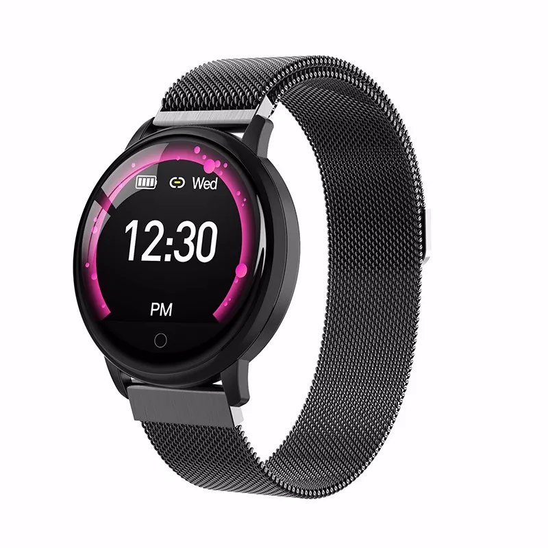 Смарт-часы E38, водонепроницаемые, Смарт-часы, измеритель артериального давления, пульсометр, Смарт-часы для мужчин и женщин, умный Браслет для IOS, Android - Цвет: Black