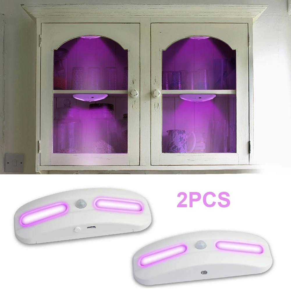 

UV Germicidal Light For Cabinet Closet Toilet Light UVC Disinfection Lamp Motion Sensor Convenience Kill Mite Sterilization Lamp