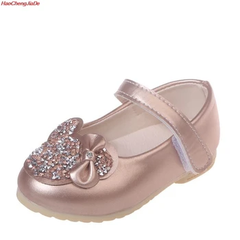 

Children Leather Shoes Girls Soft Soled Loved Cartoon Kids Fashion Flats Round Toe Light Princess Sneakers