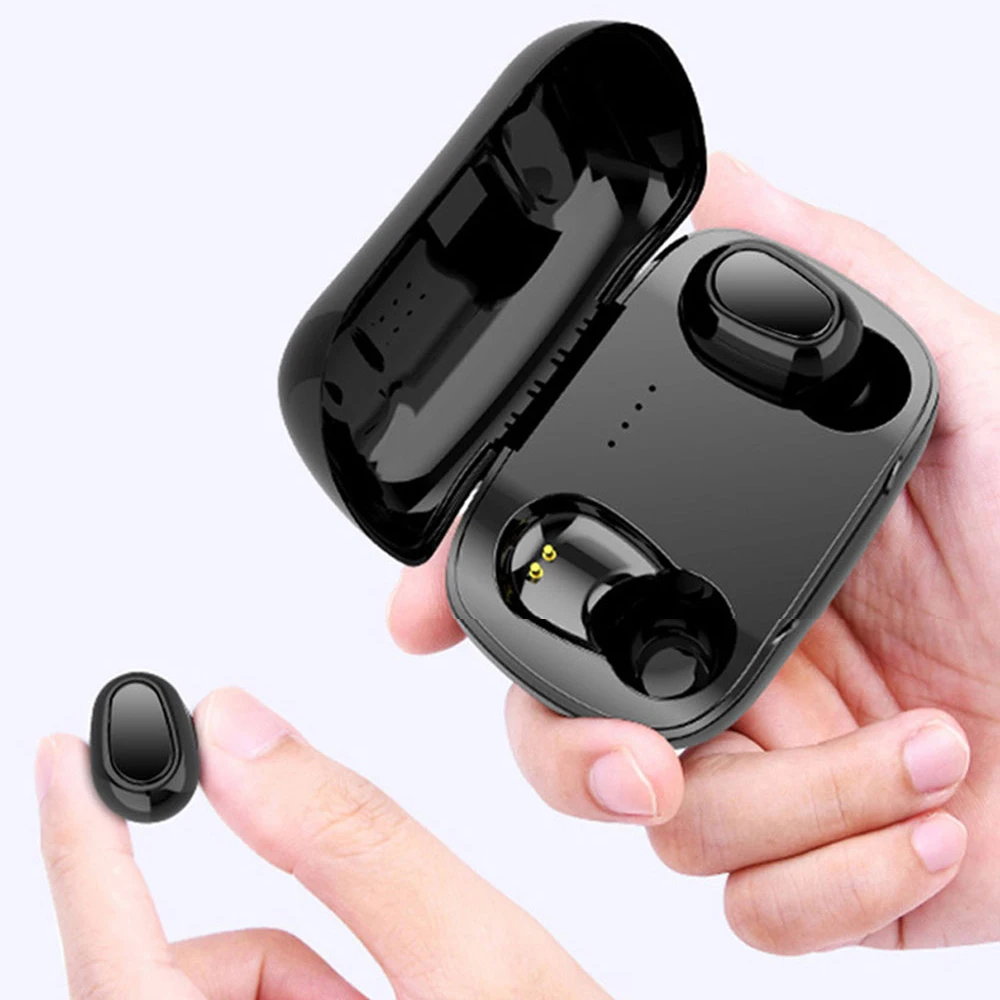 L22 TWS Wireless bluetooth 5 0 headphones Waterproof 9D Stereo Sound Gaming Headsets Earbuds 350mAh PowerBank Earphones L21 TWS