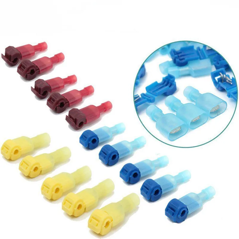 

60PCS Insulated Quick Splice Wire T-Tap/Male Insulated Wire Terminal Connectors Car Audio Alarm Combo Pack