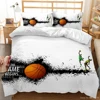 Basketball Star 3D Printed Bedding Set 2/3pcs Duvet Cover Set Quilt Cover with Pillowcase Set Bedclothes for Young Boys Bedroom 6