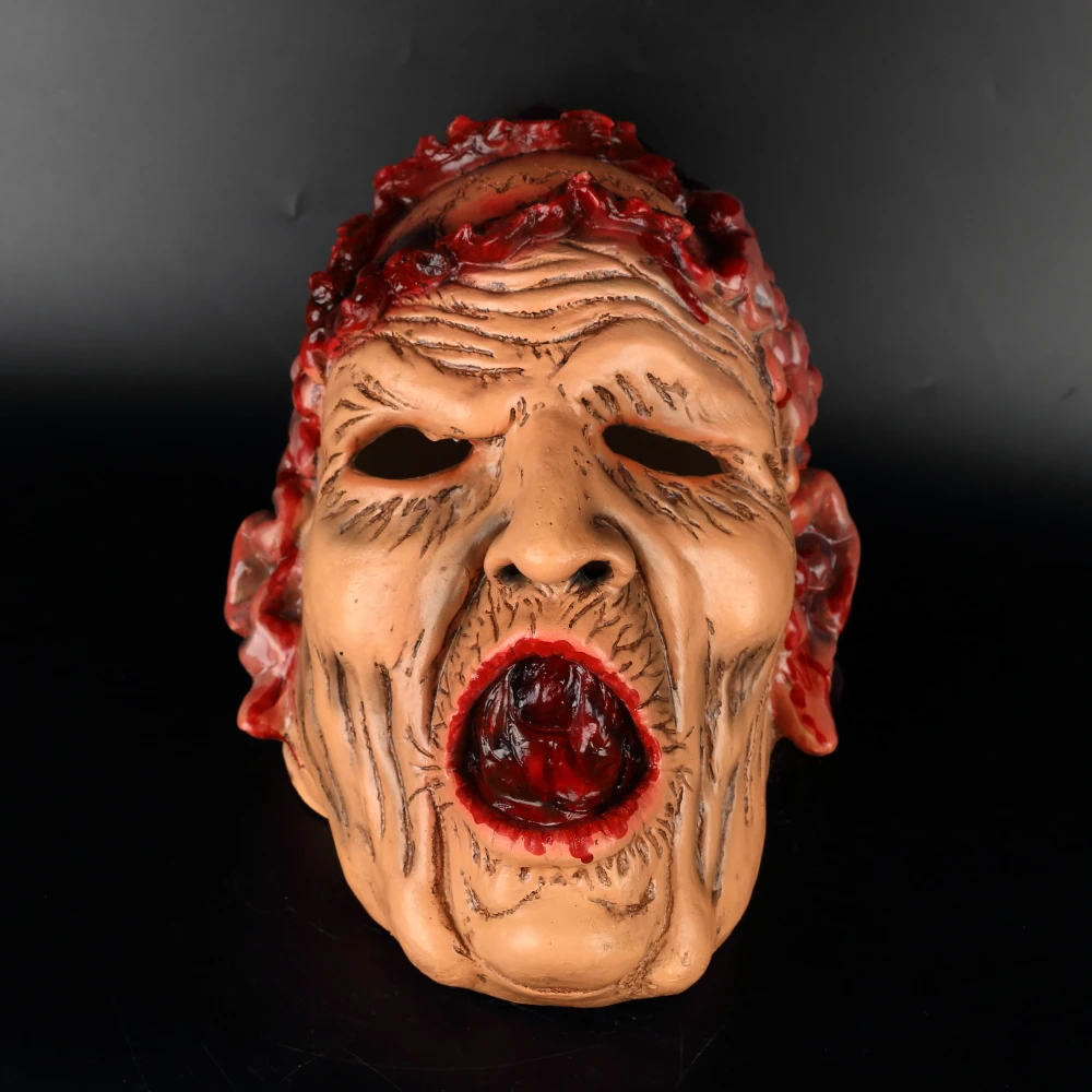 Rotten Face Mask Halloween Cosplay Scary Old Woman Witch Halloween Party Funny Masquerade Mask Props (12)