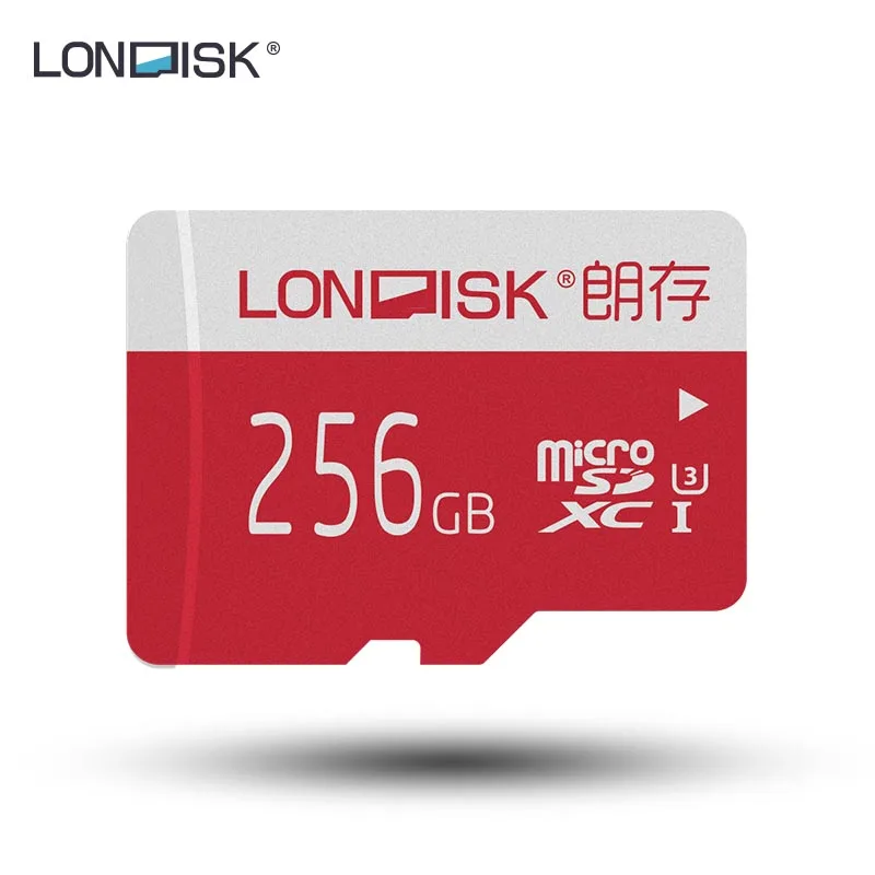 LONDISK 256 ГБ Micro SD карты UHS-I(U1)/UHS-I(U3)/Class 10(C10) microSDXC карта памяти с адаптером SD - Емкость: 256GB U3