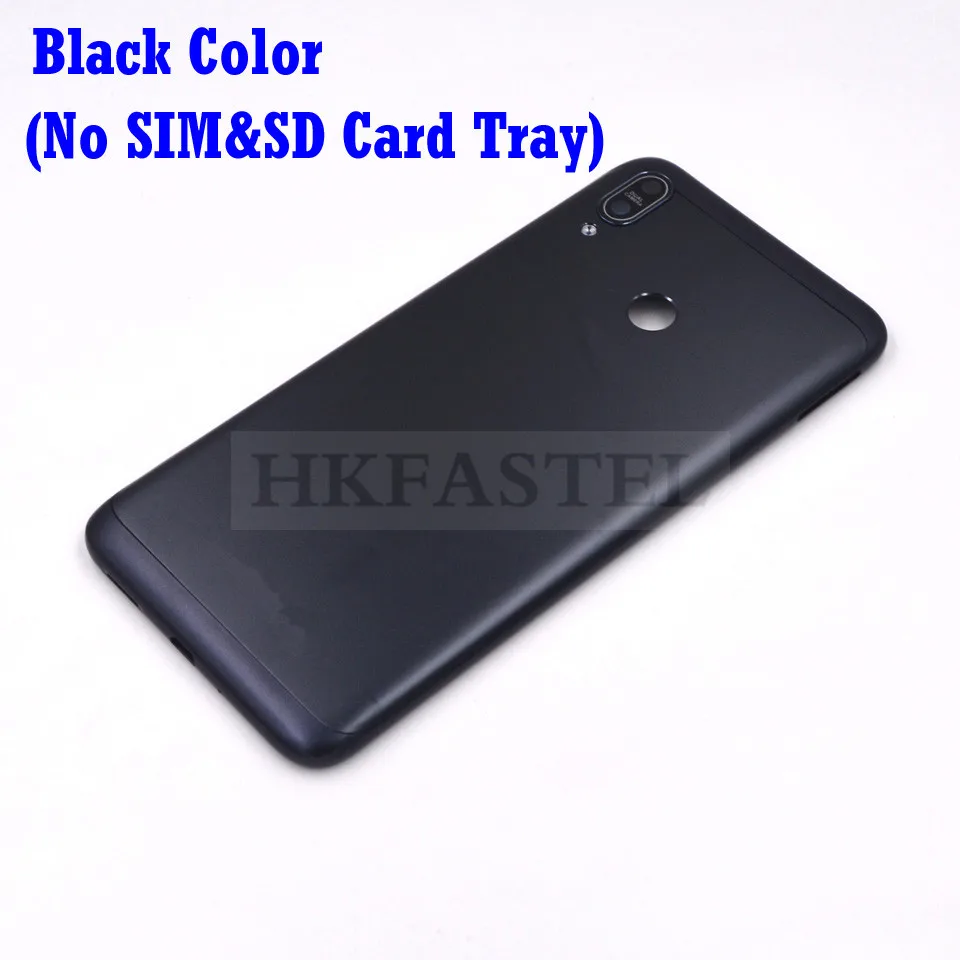 Back cover Black Для Asus Zenfone Max(M2) ZB633KL задняя крышка батарейного отсека Крышка лотка для sim-карты SD кнопка регулировки громкости объектив камеры - Цвет: Back cover Black