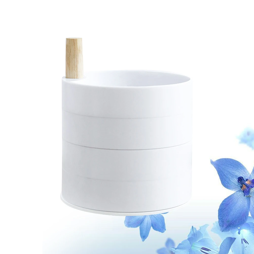 1Pc Storage Box Cylinder Plastic Dust-proof for Travel Trip Women