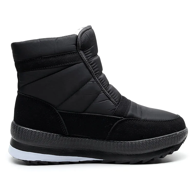 Cena Buty śniegowce męskie buty zimowe z futrem 2019 ciepłe buty na śnieg mężczyźni do pracy zimą obuwie trampki wysokie góry gumowe botki