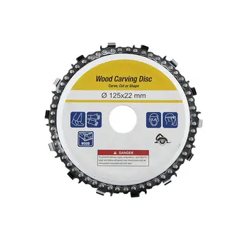 

1Pc 5 Inches Grinder Disc And Chain Fine Abrasive Cut Chain Carver Attachment For Angle Grinder Angle Grinder Chain Plate