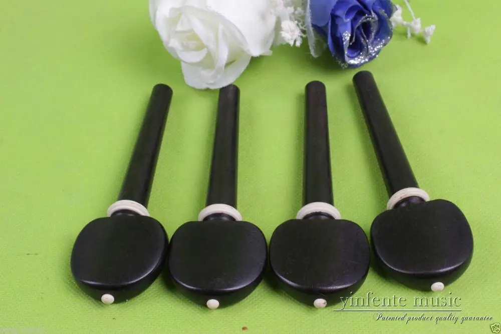 

1 комплект (4 шт.) колышки для виолончели Эбеновое дерево 4/4 полноразмерные виолончели с инкрустацией жемчугом