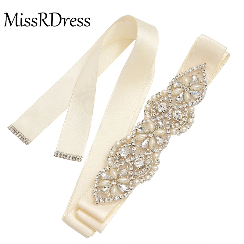 MissRDress пояс для свадебного платья с кристаллами, стразы, элегантный пояс для свадебного платья, JK874