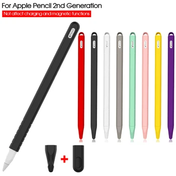

Sleeve Pencil Grip Holder Silicone Case For Apple Pencil 2 touch pen case Accessorie For iPad Pro Stylus Pen Cover for apple pen