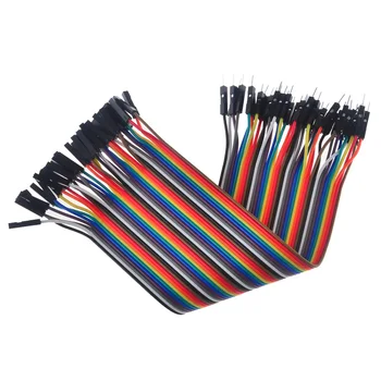 

40pcs 10cm Male To Female Dupont Wire Jumper For Arduino/Breadboard/Raspberry Pi - Colorful