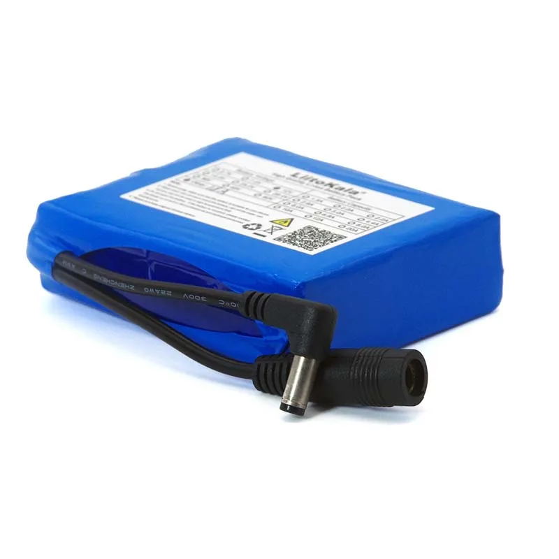 Liitokala 12,6 V 18000mAh полимерный литиевый аккумулятор 12v 18ah для Светодиодный светильник с сигнализацией CCTV Cam Monitor DC 5,5*2,1mm+ 1A зарядное устройство
