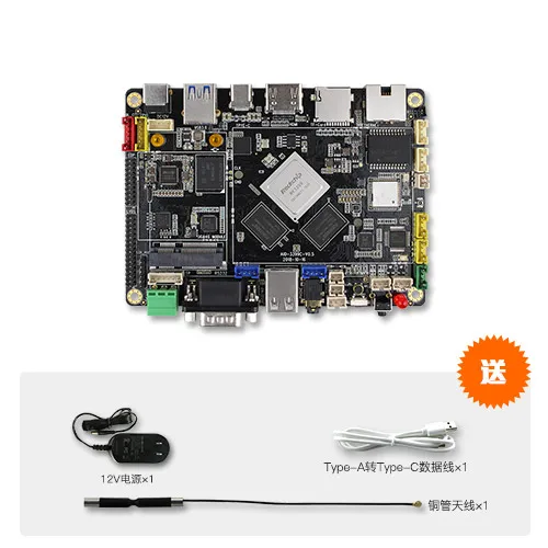 AIO-3399C шестью ядрами ИИ макетной платы, NPU искусственный интеллект Edge Computing Android Linux с открытым исходным кодом(один стандарт
