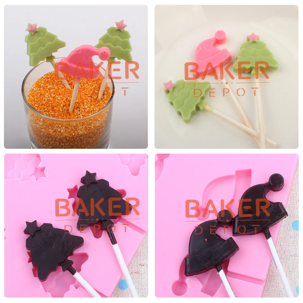BAKER DEPOT силиконовые формы для леденцы Конфеты Шоколад Рождество клейкий бисквит форма украшения торта набор инструментов 20