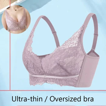 

E lovegirl Utl-thin Comfortable Underwear Women Blue Lingerie Intimates Deep V Lace Surface Push Up Sexy Plus Size Lace Bra