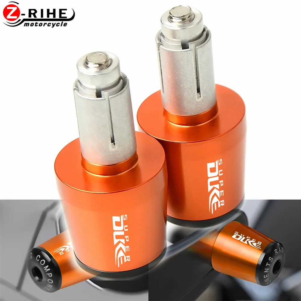 

7/8" Hand Bar Ends Motorcycle Accessories handleBar Dirt Bike Silver End Cap Gear Balanced Plug For KTM 990 1290 SUPERDUKE R/GT