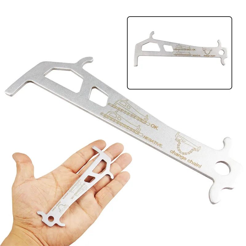 

Cycling Sports Bikes Bicycle Chain Gauge Measuring Tools Tape Checker Ruler Kit