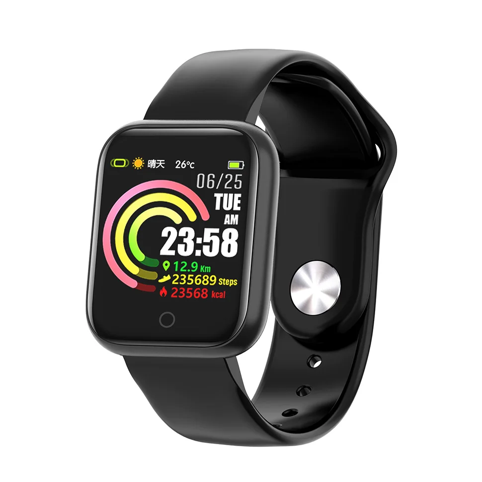 Hamswan QW21 Смарт-часы для женщин сердечного ритма кровяного давления фитнес-монитор трекер спортивные водонепроницаемые Смарт-часы PK P70 B57 браслет - Цвет: Черный