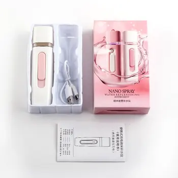 

2In1 Mini Facial Steamer Skin Test Nano Mister 38 Ml Spray Face Mist Sprayer Deep Hydrating Usb Skin Care Body Nebulizer