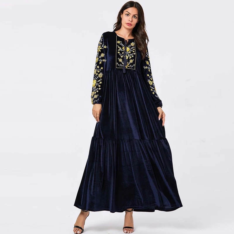Бархатное турецкое мусульманское платье abaya, Дубай, хиджаб, турецкое платье abaya s, Исламская одежда для женщин, марокканский кафтан, халат, Тюрк