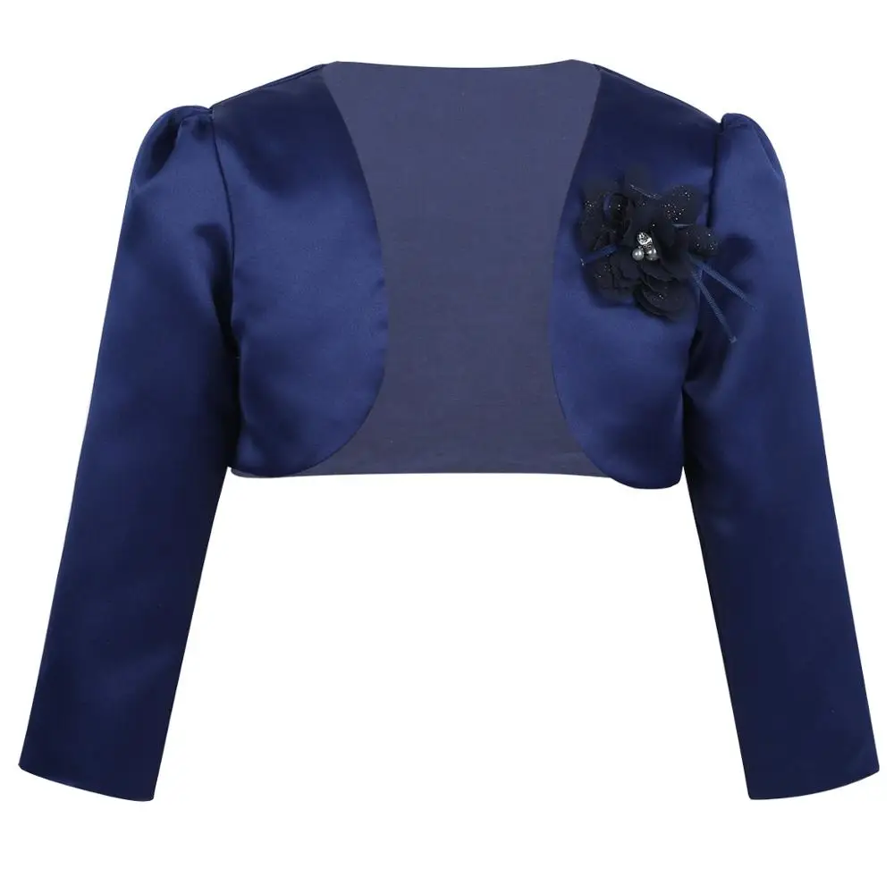 Kids Girls Wedding Party Flower Girls Dresses Jacket Kids Long Sleeves Bolero Jacket Shrug Party Summer Communion Coat
