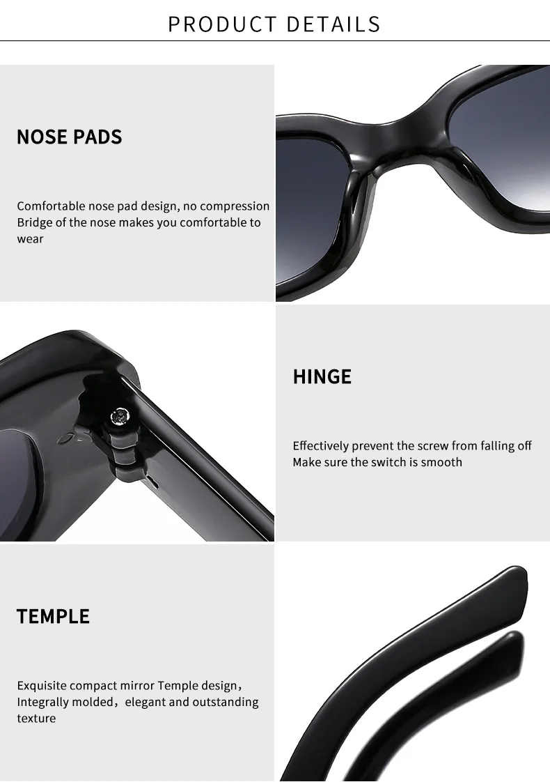 MADELINY 2022 New Small Frame Rectangle Sunglasses Women/Men Brand Design Vintage Sun Glasses Trend Style Eyeglasses UV400 MA423