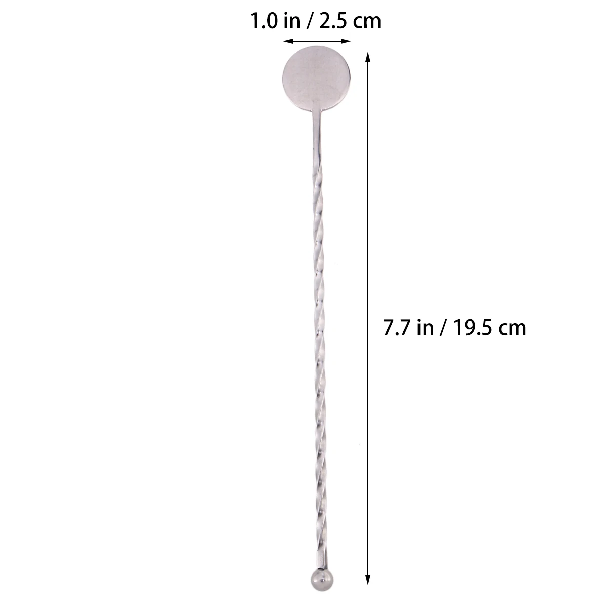 5pcs Swizzle Stick Stirring Sticks Stainless Steel Beverages Cocktail Drink Stirrer