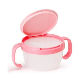 

Baby Food Container Spill Proof Dishes Feeding Children Candy Colors Double Handle Cup