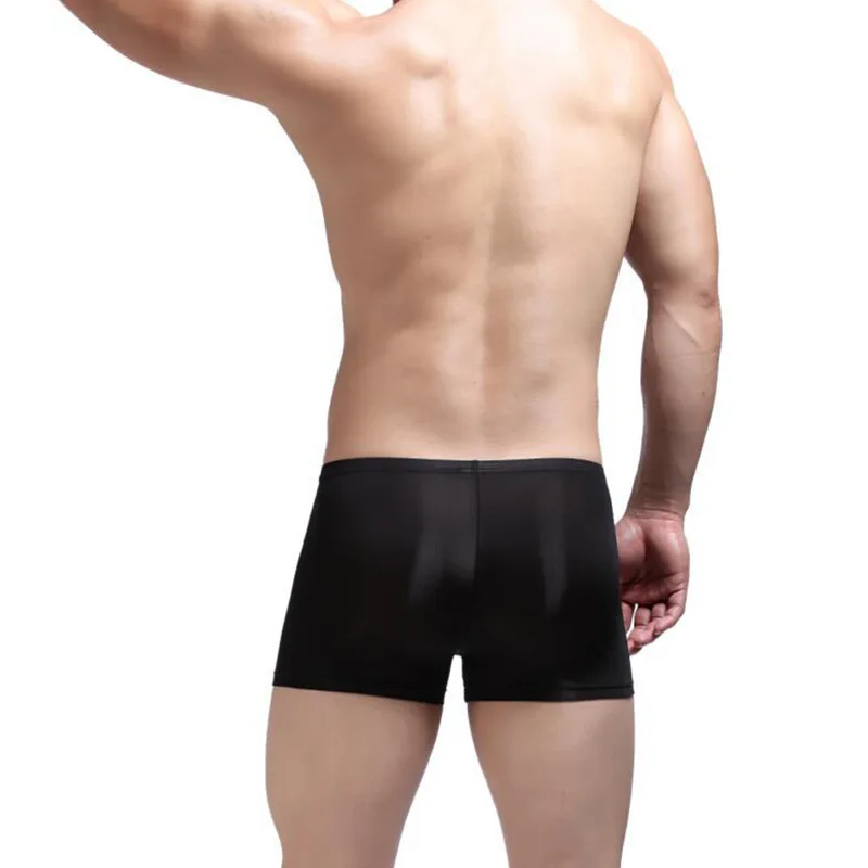 Very Thin Men's Underwear Nylon Ice Silk Boxers High-stretch Men Boxer Shorts Comfortable Elastic Male Underpants Cueca