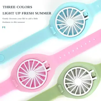 

Mini Watch Simple Fan Portable Summer rechargeable USB Folding Fashion Pocket Small Fan Third Gears Electric fan