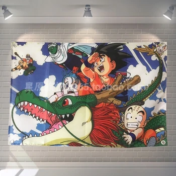 

"Dragon Ball" Cartoon Movie Poster Banners Children's Room Wall Decoration Hanging Art Waterproof Cloth Polyester Fabric Flags