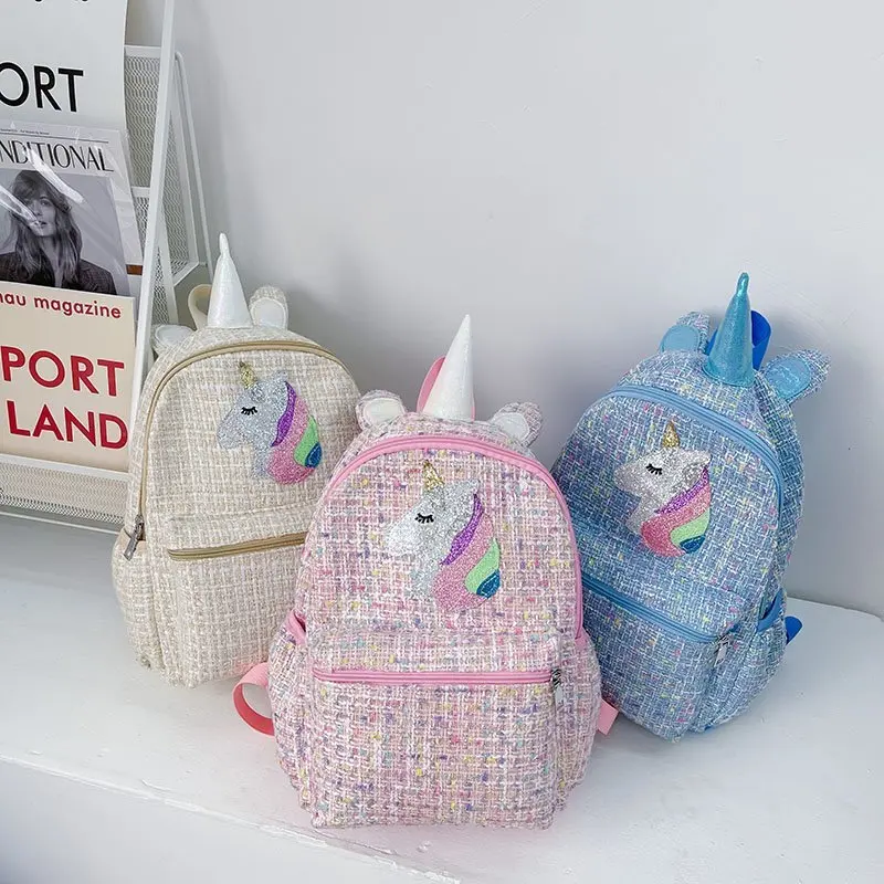 Mochila de unicornio con lentejuelas para niñas, bolso escolar de viaje, Adorable, a la moda, para estudiantes - AliExpress Maletas bolsas