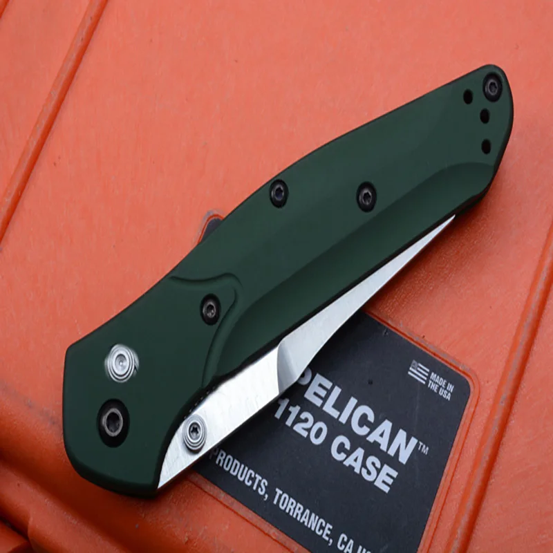 High quality 940 Folding Knife S30V Blade knifes GREEN aluminum handle knife Camping knife Tactical Hunting Survival Knives