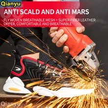 Bottes de sécurité pour hommes, chaussures de sécurité à bout en acier, baskets de travail respirantes et anti perforation, 2021
