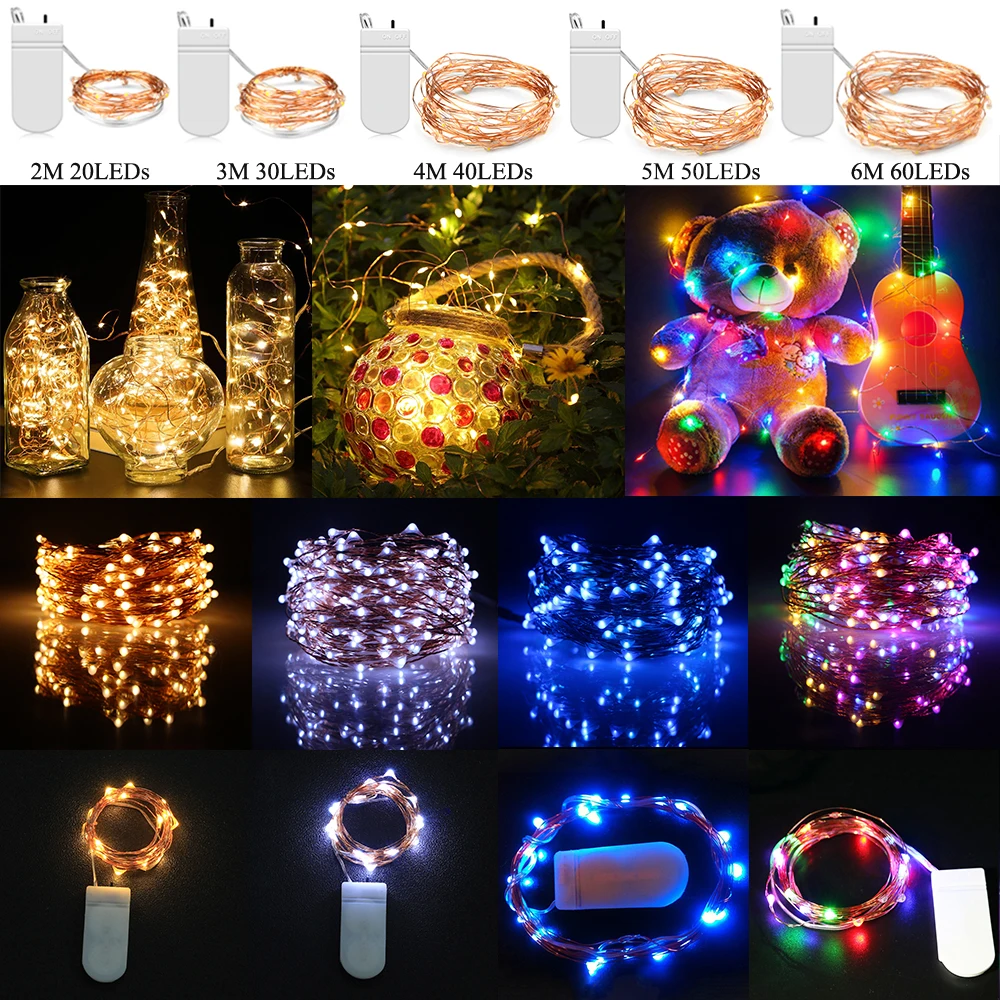 

Christmas LED Light LED Fairy Light Battery Powered Copper Wire Xmas Waterproof Lights For Holiday Party Wedding Decoration D30
