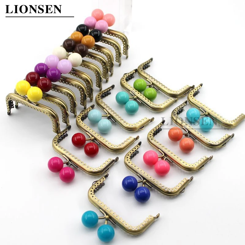 Frame-Handle Handbag-Accessories Metal Purse Square Clutch-Bag Kiss-Clasp-Lock Making