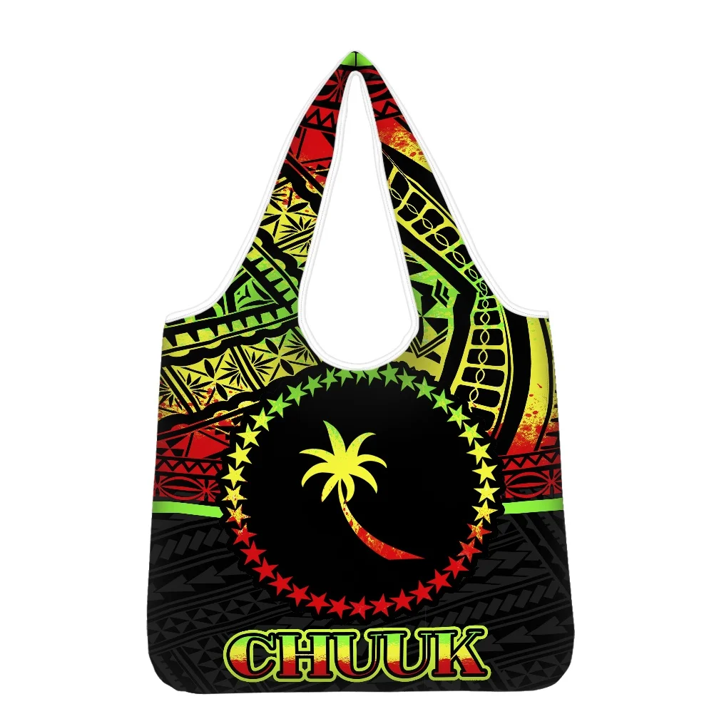 

Hycool Custom Japanese Anime Tote Bag Chuuk Polynesian Tribal Printing Handbags For Women Reusable Eco-friendly Top Handle Bags