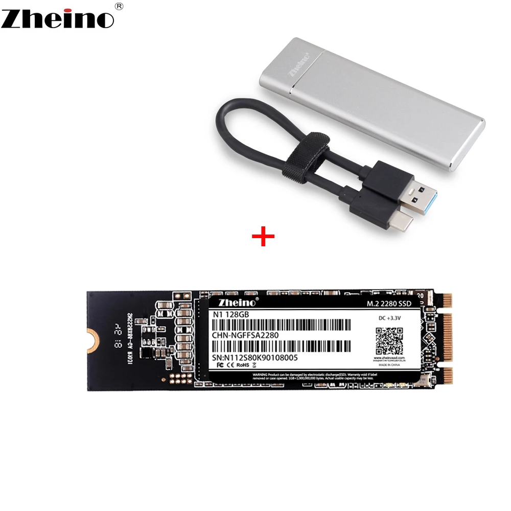 Zheino M.2 2280 внешний SSD для USB 3,1 Тип C портативный SSD Внешний жесткий диск для ПК ноутбук Настольный