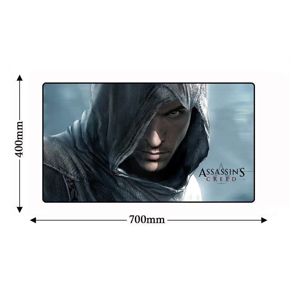 Lockedge большой игровой 700*400 мм Assassins Creed коврик для мыши Натуральный каучук геймерский ноутбук Противоскользящий большой коврик для мыши ПК коврик для мыши