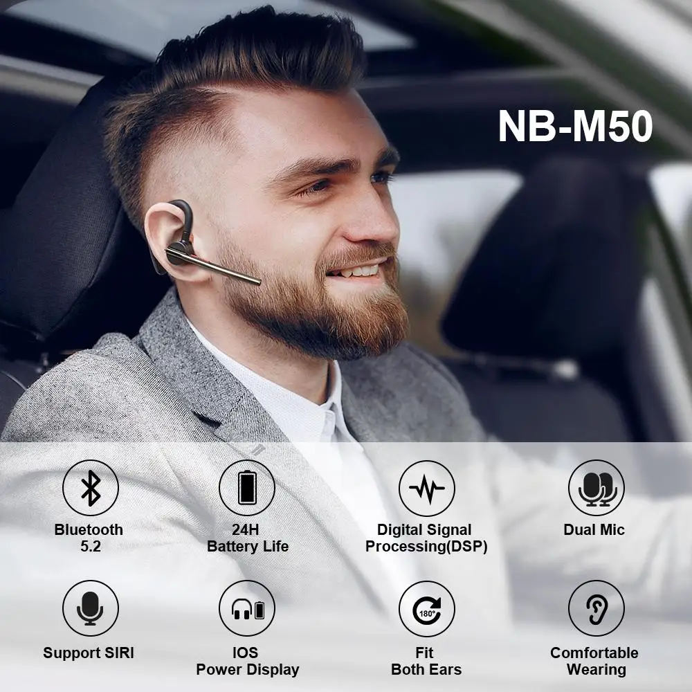 Наушники Auriculares M50 Bluetooth 5 2 беспроводные наушники с двойным микрофоном CVC8.0