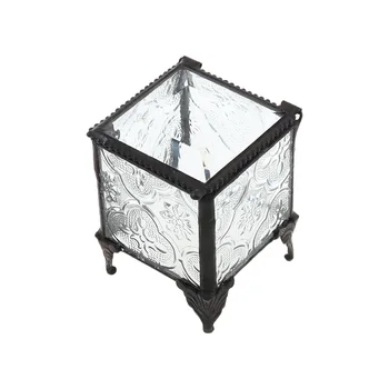 

Glass Box Decorative Jewelry Display Ring Bracelet Earring Storage Organizer