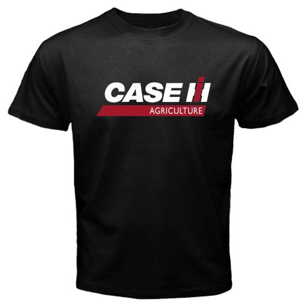 New Case IH Tractor Agriculture Logo Men Black T-Shirt Size S-3XL Mens T Shirt Summer O Neck 100% Cotton cheap wholesale | Мужская