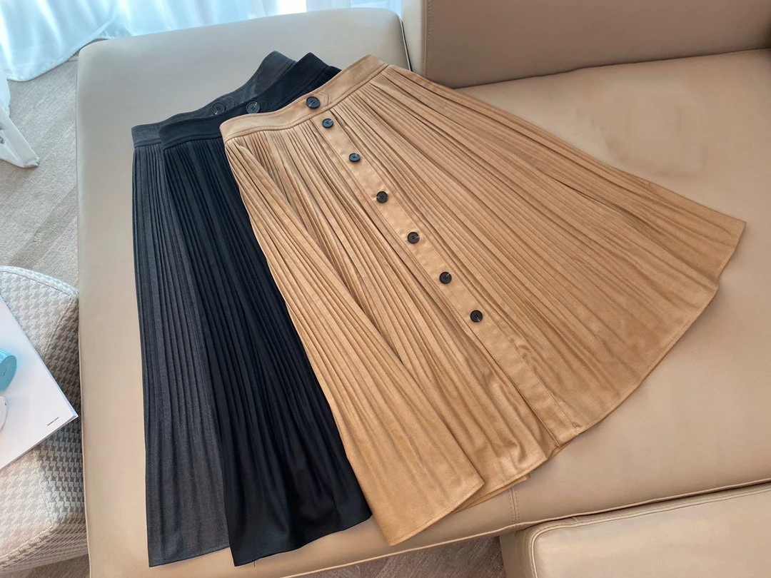 Новинка, женская модная сексуальная однотонная плиссированная юбка до колена с высокой талией и подвеской, 1130