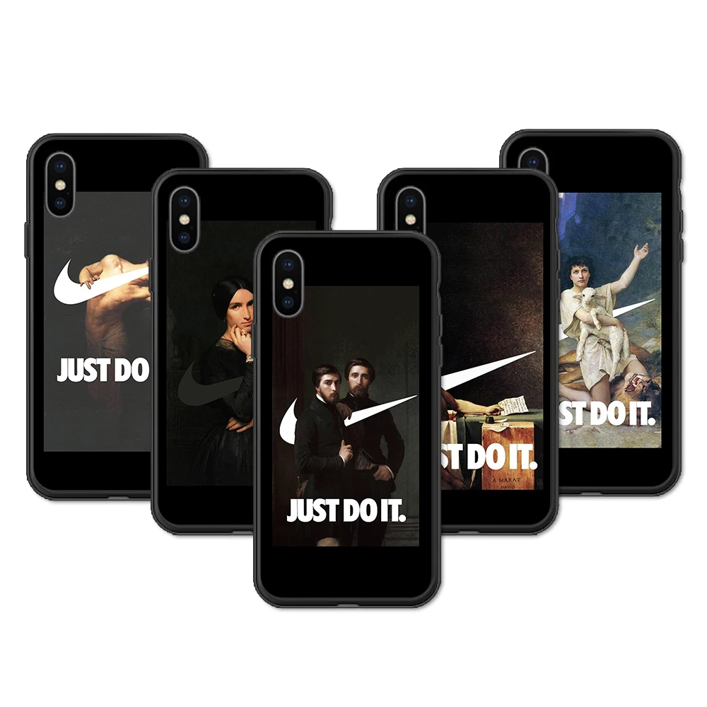 Чехол для телефона iphone XR X XS Max 6 6S 7 8 Plus 11 11Pro 5 just do Черный Модный Новый Мягкий