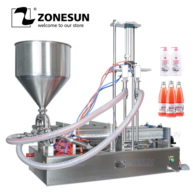 ZONESUN ZS GTD2 двойные насадки автоматическая машина для наполнения жидкостей бутылки