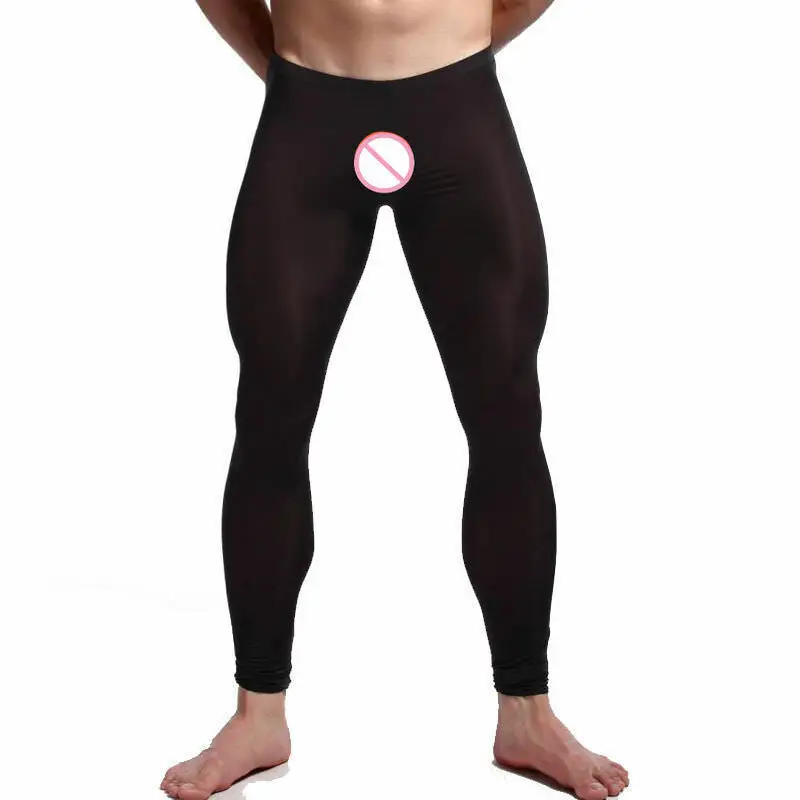 

Sexy Men Thermal Underwear Bottoms Autumn Bottom Wear Men's Tight Leggings Pants Breathable Stretch Yoga Sport Running Trousers
