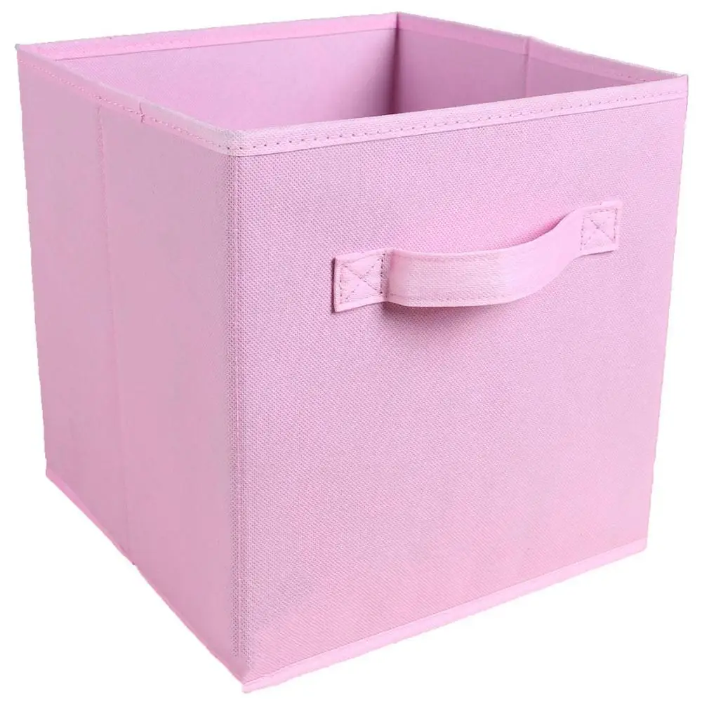 27x27x28cm Нетканый тканевый складной шкаф коробка для хранения игрушек органайзер для хранения одежды ящик для нижнего белья бюстгальтер носки с ручкой грудь - Цвет: 27x27x28cm