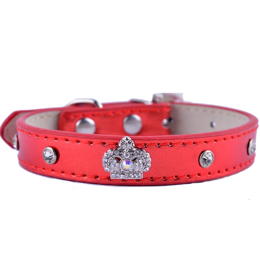 ошейник все для собак Горный хрусталь пряжки собачий кожаный Товары Стразы