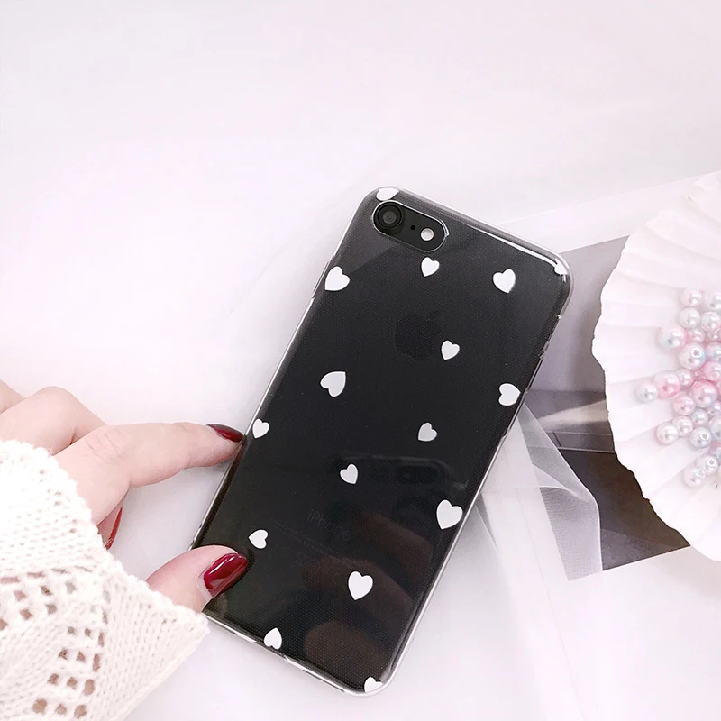 Lovebay чехол для телефона для iPhone 11 6 6s 7 8 Plus X XR XS 11Pro Max мультфильм Любовь Сердце прозрачный Ультратонкий Мягкий ТПУ задняя крышка чехол s